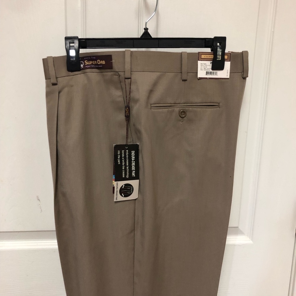 Cianni Cellini Extra Fine Super Gab Super 110’s new wool Dress Pants - Picture 2 of 16